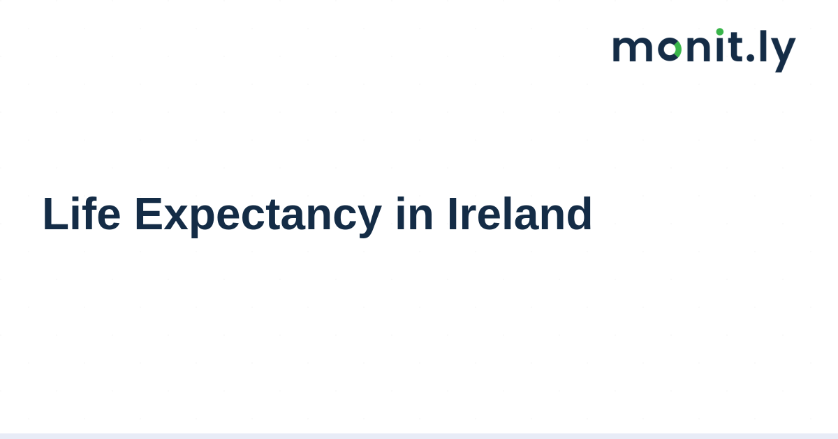 Life Expectancy in Ireland - Monitly Blog