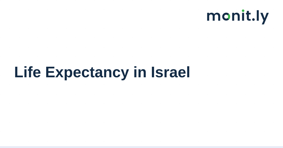 Life Expectancy in Israel - Monitly Blog