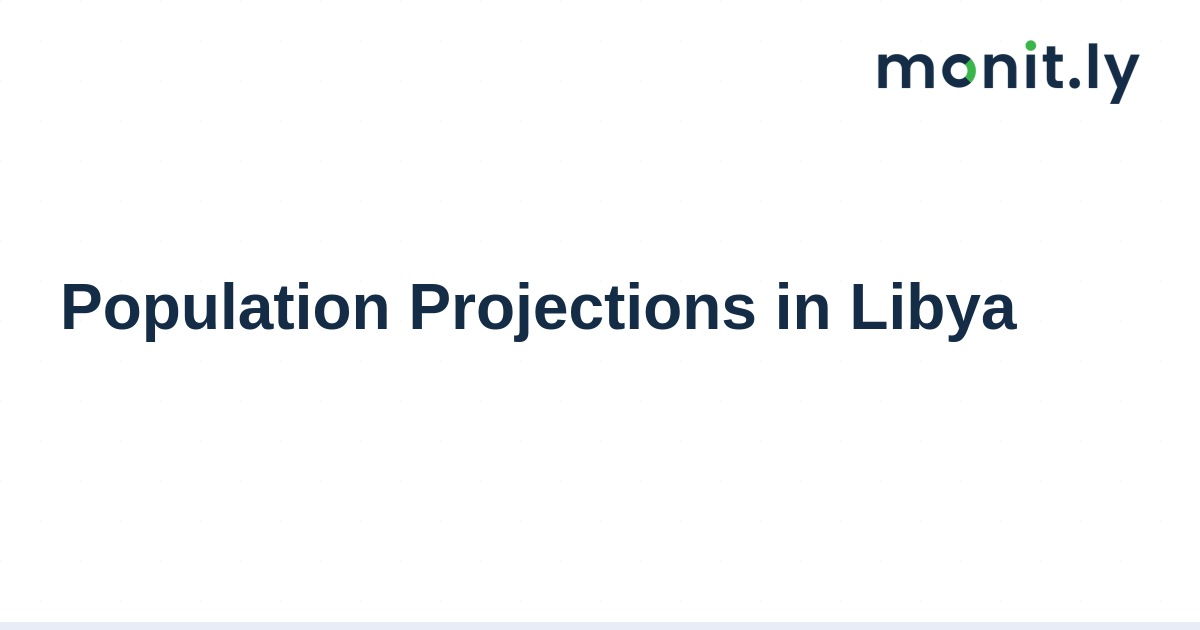 Population Projections in Libya - Monitly Blog