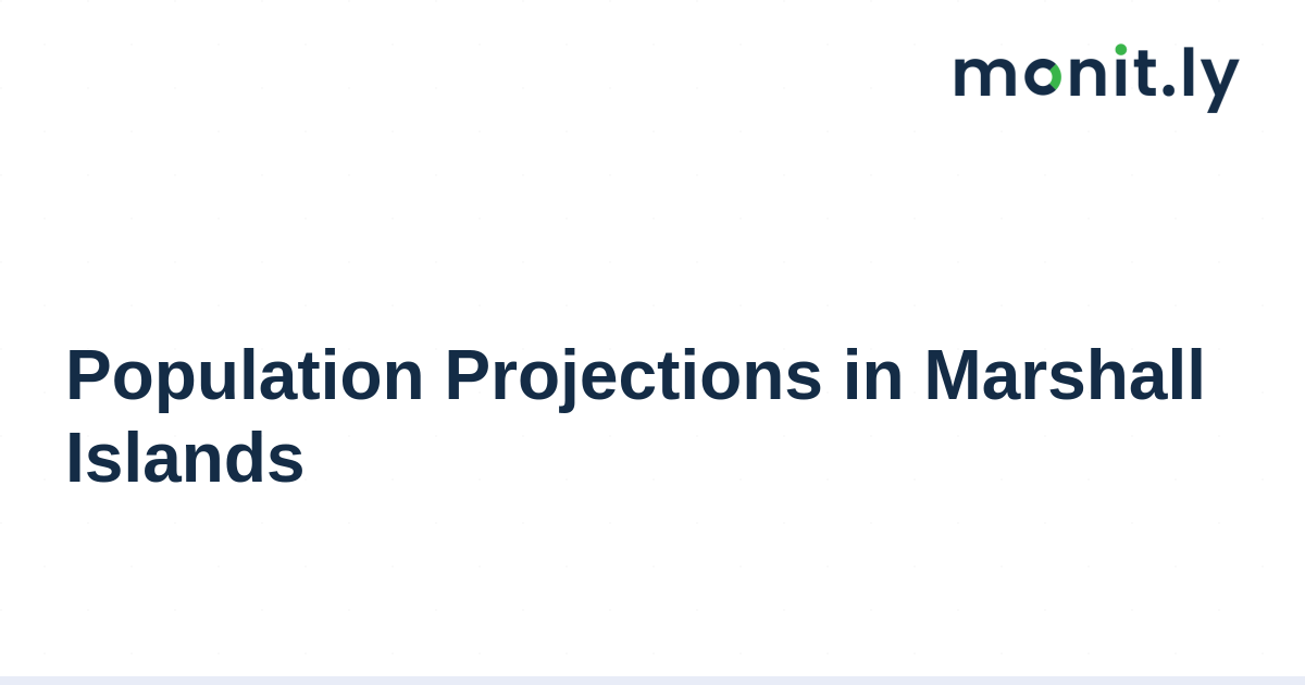 Population Projections in Marshall Islands - Monitly Blog