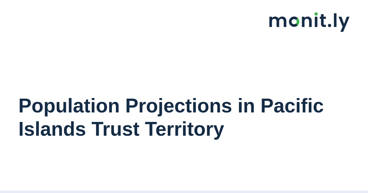 Population Projections in Pacific Islands Trust Territory - Monitly Blog
