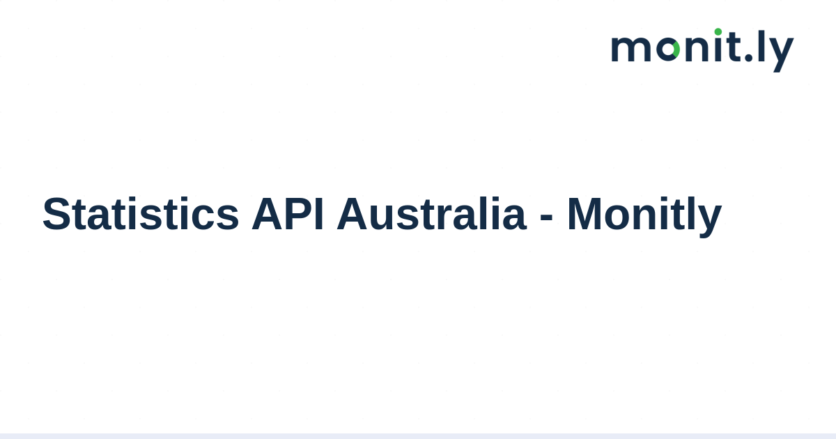 Statistics API Australia - Live Data API for Australian Statistics ...